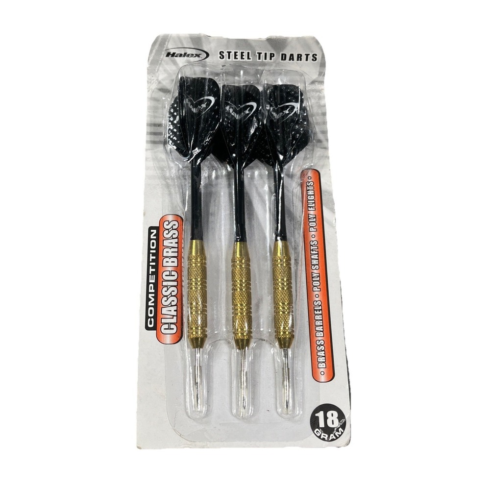 Halex Competition Darts Brass Barrels Steel Tip 18 Gram Soft Tip Old Stock NEW
